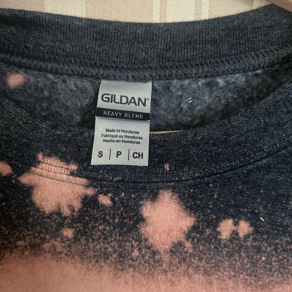 Gildan Grey and Pink Chanel Logo Sweater - Picture 3 of 4
